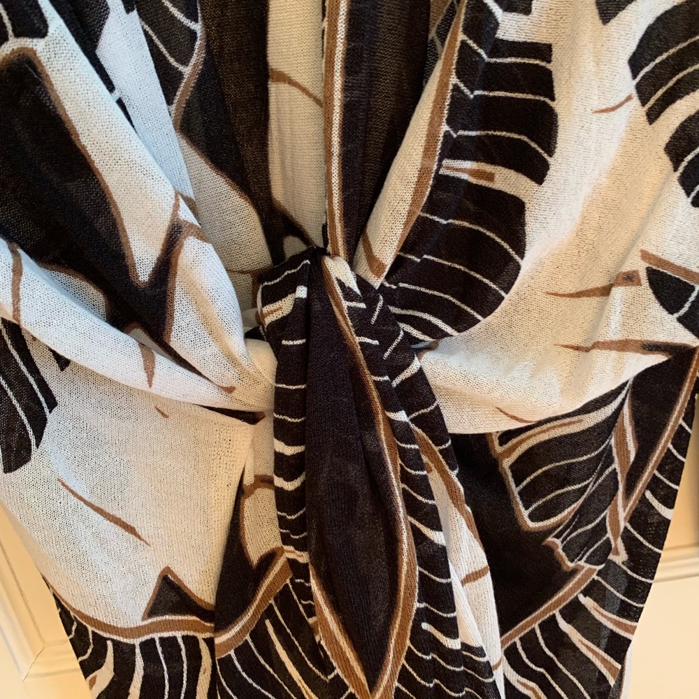 Chico’s long cardigan print with ties - Picture 4 of 6